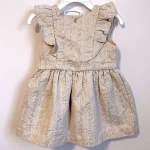 Genuine kids Oshkosh Gold Cream Easter dress 18m